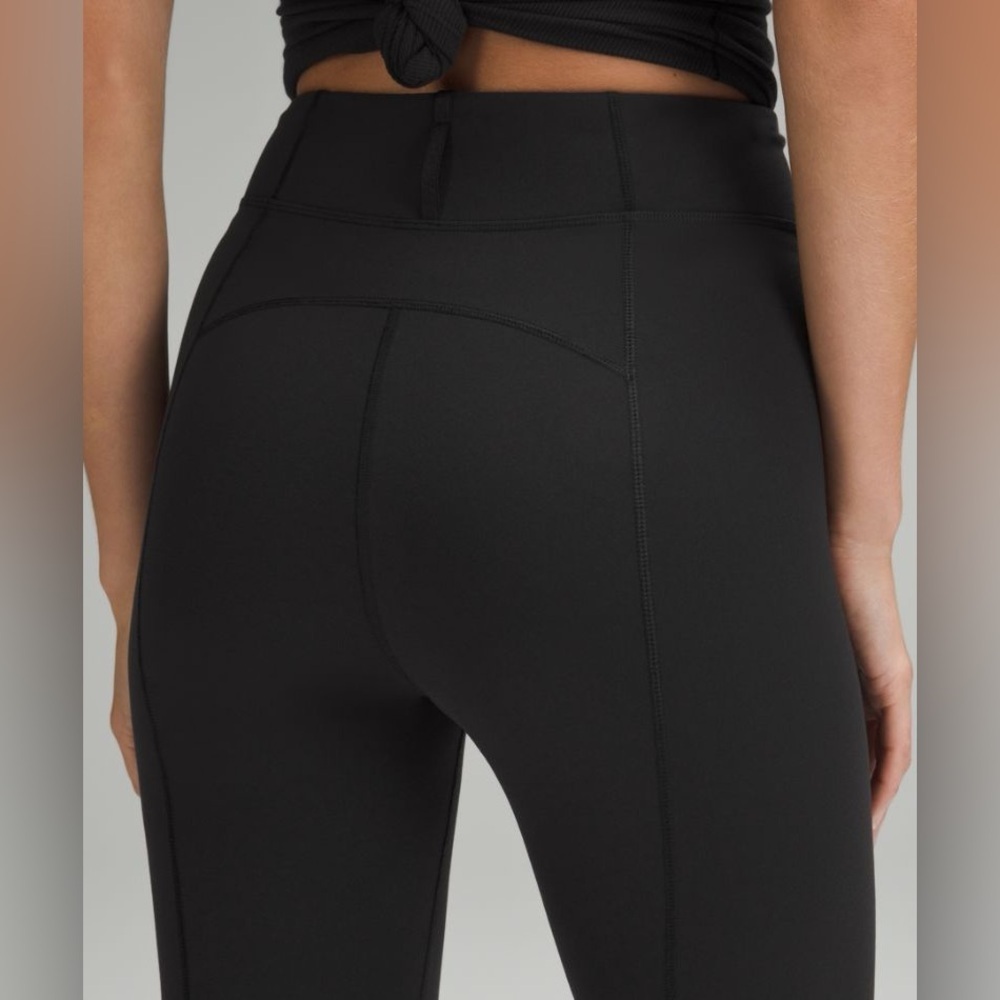 Lululemon Define Zip-Front High-Rise Flared Pant Black Size 4 Luon Yoga Leggings - Picture 4 of 9